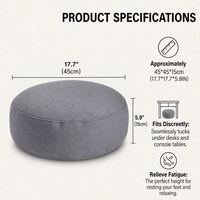 Pouf circulaire en EPP garni de billes, coussin moelleux à récupération lente pour table basse, siège de relaxation, maison, bureau, salle familiale
