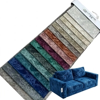 Tissu en velours hollandais imprimé à motifs avec envers en polaire 100 % polyester pour canapé, collection 2026 de textiles de maison