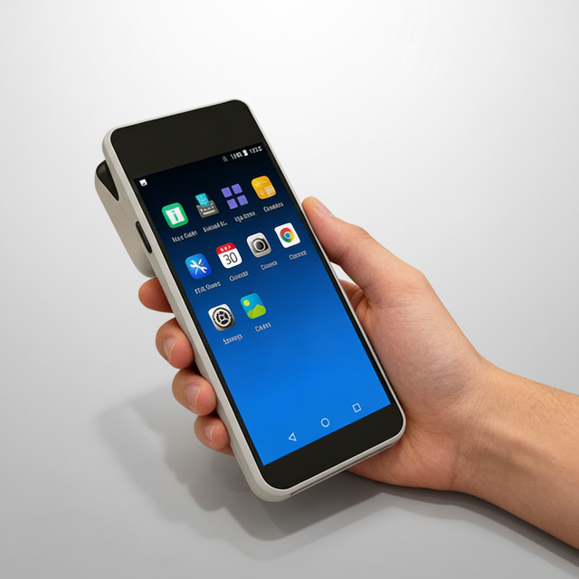 Android System Handheld POS Terminal with 5.5-inch Touch Screen Supports GPS Positioning System and 500W Camera