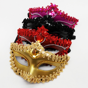 <span class=keywords><strong>Masque</strong></span> de fête de mascarade vénitien pour femmes sur bâton, demi-visage, fleur, <span class=keywords><strong>masque</strong></span> pour les yeux tenu à la main, bal de danse pour Halloween, Noël - Product Image 1