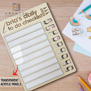 Tùy chỉnh từ gỗ việc vặt biểu đồ để làm danh sách gỗ Bảng tin Wifi Đăng với <span class=keywords><strong>rewritable</strong></span> Acrylic cho hiển thị bé Milestone - Product Image 2