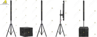 Altavoz de Columna Actpro Audio KA162, Torre de Sonido, Altavoz para Fiestas Familiares, Hogar