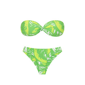 Maillots de bain personnalisés avec impression par sublimation, fabricant OEM de bikinis deux pièces coquin et bandeau, maillot de bain femme en matériaux recyclés - Product Image 2