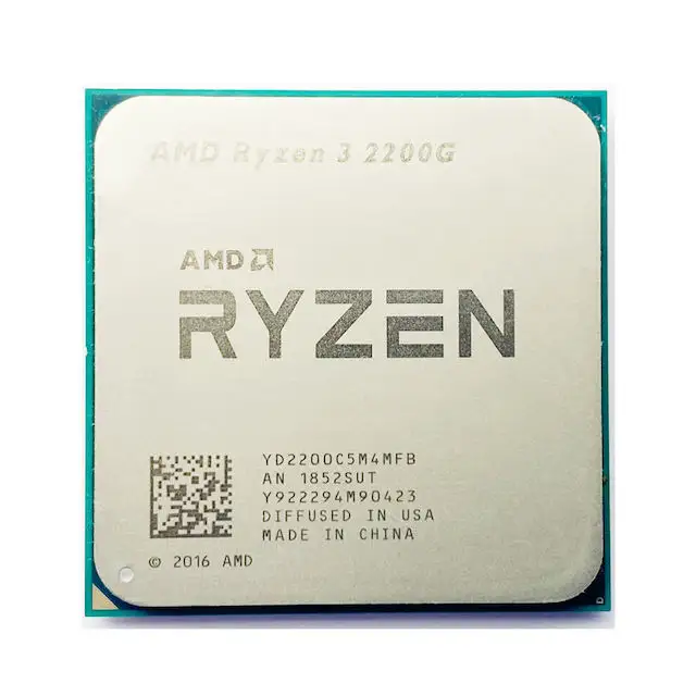 CPUS para AMD R 3 2200G R3 2200G 3,5 GHz Quad-Core Quad-Thread CPU Procesador YD2200C5M4MFB Socket AM4 CPUs