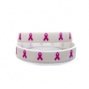 Hot Sale Pink Ribbon <b>Silicone</b> Sports Bracelets for Women Awareness of <b>Breast</b> Cancer - Product Image 4