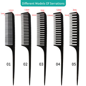 Uso en el hogar Distribución <span class=keywords><strong>de</strong></span> piezas conveniente Teñido Cepillo para resaltar el cabello Resistencia al calor duradera Peine <span class=keywords><strong>de</strong></span> cola <span class=keywords><strong>de</strong></span> rata - Product Image 2