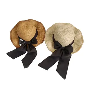 Sunshade grass hat baby beach hat baby fedora hat