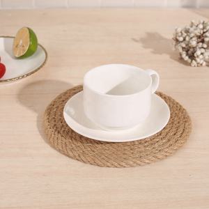 Manteles Individuales redondos de <span class=keywords><strong>yute</strong></span> trenzados para el hogar, manteles individuales informales para el día a día, 100% - Product Image 2