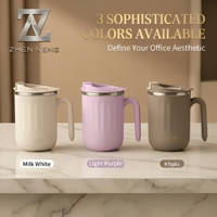 Mug à café isotherme ZHEN NENG en acier inoxydable 304 à double paroi, 480 ml, avec couvercle 3-en-1, portable, pour le bureau et les voyages, idéal comme cadeau
