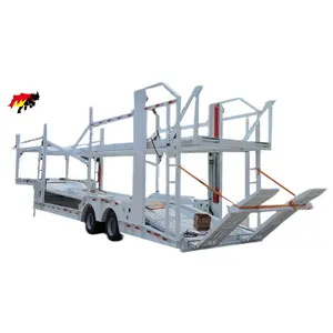 Airbag Ophanging Belasting 6-8 Eenheden Auto Transport 50 60 Ton Dubbeldeks Carrier Opleggers Auto Trailer Met Lift Voor Auto 'S