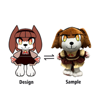 Créateur de jouets en peluche personnalisés à faible MOQ, personnage Squish, produit en peluche, mini chiot doux et moelleux, poupée de dessin animé