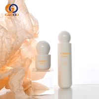 Flacon pompe de luxe bleu pour lotion, ensemble de 30ml, 60ml, 120ml, et pot à crème givré pour cosmétiques et soins de la peau, 10g, 30g, 50g