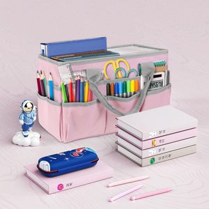 Custom Logo Oxford Craft Organizer Tote Bag Art Caddy Handles Foldable Multi-functional Storage for Sewing <b>Scrapbooking</b> Supplies - Product Image 3