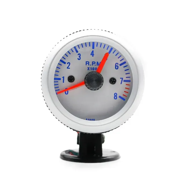 YOMI 2"52mm 12V Auto Tachometer New White LED Gauge Pod 0~8000 RPM 6 Months Warranty for 4 6 8 Cylinder Cars