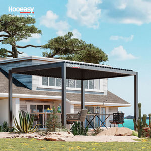 Hooeasy DIY Colonne autoportante <span class=keywords><strong>Lames</strong></span> de persiennes de <span class=keywords><strong>toit</strong></span> réglables manuelles Pavillon rabattable Gazebo <span class=keywords><strong>Pergola</strong></span> d'extérieur bioclimatique - Product Image 2