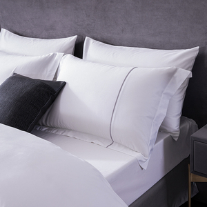 Ensemble <span class=keywords><strong>de</strong></span> literie pour chambre d'hôtel moderne, 100% coton, 350 <span class=keywords><strong>à</strong></span> 400 fils, avec ruban décoratif - Product Image 6