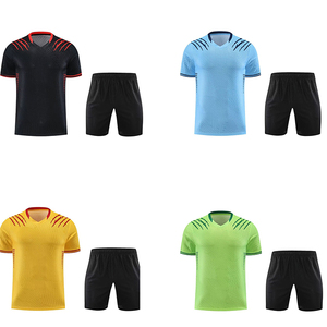 Nouveau design produit populaire personnalisé <span class=keywords><strong>kit</strong></span> complet de football pour hommes vêtements de football vierge uniforme de football bleu ciel pour jeunes - Product Image 2