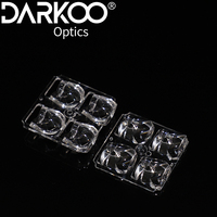 Lentille 5050 SMD aspect d'éclairage de rue LED, 4 en 1, Module de forme carrée multi-led, lentille pour éclairage extérieur