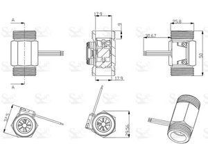 Capteur de débit d'eau en acier inoxydable 304, débitmètre à turbine Hall G3/4 BSP, sortie d'impulsions 1-30L/min - Product Image 5