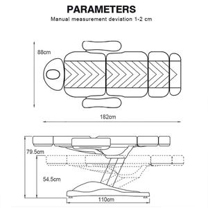 En tienda negro 3 motores Spa salón tratamiento eléctrico masaje Mesa esteticista belleza Facial cama cosmético sofá silla para la venta - Product Image 2