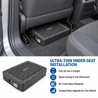 Subwoofer Actif Ultra-Mince 180W à Installation Sous Siège 20Hz-250Hz Boîtier en Aluminium Ultra-Fin Alimentation 12V Amélioration Audio Voiture