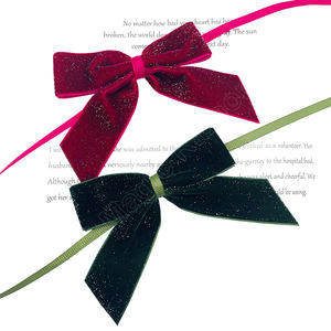 E-Magic Premium Ruban de velours pré-teid brillant avec ceinture pour la décoration du sapin de Noël Ornements de Noël - Product Image 2