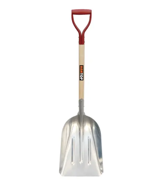 61406 Aluminium shovel with wooden handle and Iron Y grip