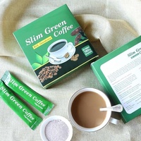 Café Vert Minceur Caféiné avec Extrait de Ganoderma 18 Sachets (180g) Café Instantané