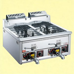 Friteuse professionnelle à gaz à double cuve pour frites, <span class=keywords><strong>tomado</strong></span>, poisson, banane, corndog - Product Image 3