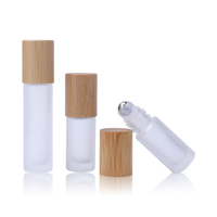 Botol Kaca Gulung 5Ml 10Ml, Botol Kaca Buram dengan Bambu