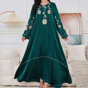 Abaya, Caftan, Galabeya, Jilbab brodé pour femmes égyptiennes, Vêtements arabes musulmans, Robe Jelbab, Robes <span class=keywords><strong>Khaleeji</strong></span> Jalabiya pour l'islamisme - Product Image 1