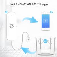 Kontrol Aplikasi Wi-Fi Cerdas Sensor Kebocoran Air Detektor Tingkat Alarm Suara Dioperasikan dengan Baterai Desain Bar Monitor Jarak Jauh IOS/Android