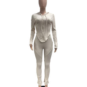 Nuovi Arrivi: Completo Casual da Donna con <span class=keywords><strong>Giacca</strong></span> <span class=keywords><strong>e</strong></span> Pantaloni, Set Due Pezzi Autunnale, Tuta Sportiva da Donna - Product Image 2