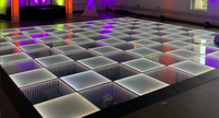 Piste de danse RVB 3D LED en aluminium et corps en verre Matrix Light DMX Control pour DJ Disco Stage Mirror Floor