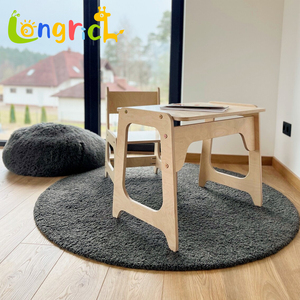 Juego de Mesa y Silla de Madera Montessori <span class=keywords><strong>para</strong></span> Niños, Escritorio Ajustable <span class=keywords><strong>para</strong></span> Niños Pequeños <span class=keywords><strong>para</strong></span> Aprender, Dibujar y Jugar en Casa o en la Preescolar - Product Image 3