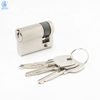 Usine professionnelle en laiton profil européen demi-porte serrure à cylindre 45Mm cylindre de serrure de haute sécurité avec clés