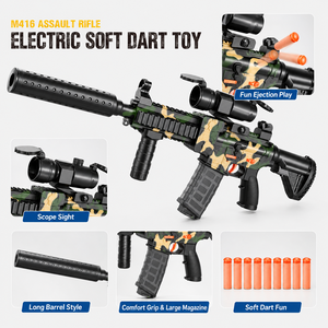 Pistola <span class=keywords><strong>de</strong></span> <span class=keywords><strong>Dardos</strong></span> Eléctrica <span class=keywords><strong>de</strong></span> Juguete al por Mayor, Estilo Camuflaje, con Balas <span class=keywords><strong>de</strong></span> Espuma, Juego al Aire Libre para Fiestas Familiares, Suministro al por Menor - Product Image 2