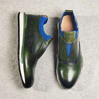 Nouvelle Arrivée Chaussures de Sport Style Marche pour Hommes Légères en Cuir Véritable Baskets Décontractées à Enfiler pour Hommes
