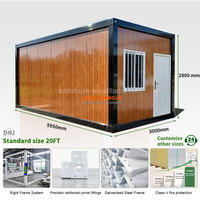 Maison conteneur préfabriquée détachable à faible coût et installation rapide, bureau mobile étanche pour chantier, mini-maison