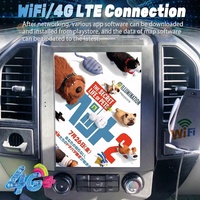 Radio de Coche con Pantalla Tesla de 12.1 para Ford Raptor F150 F250 F350 F450 F650 2015 - 2019, Autorradio con Android, GPS y Reproductor de Video Multimedia
