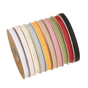 ริบบิ้นโพลีเอสเตอร์คุณภาพสูงแบบขายส่ง ขนาด 1 ซม. ริบบิ้นสีพิมพ์ลายสำหรับห่อดอกไม้ - Product Image 3