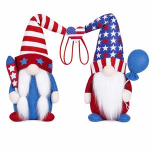 Gnomos Patrióticos <span class=keywords><strong>del</strong></span> Día de <span class=keywords><strong>la</strong></span> Independencia <span class=keywords><strong>del</strong></span> 4 de Julio, Adornos de Gnomo de Peluche con Bandera Americana para el Día de los Caídos en EE. UU., Decoración para el Hogar - Product Image 5