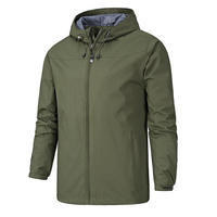 Logo personnalisé vierge coupe-vent imperméable veste d'extérieur vestes coupe-vent grande taille vestes décontractées pour hommes