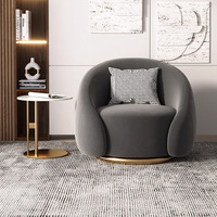 Fauteuil de loisirs moderne de luxe léger, design nordique, en cuir véritable, canapé paresseux rotatif pour salle à manger, salon, balcon, auberge, hôtel