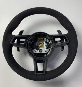 Volant de course LED en fibre de carbone avec logo personnalisé pour <span class=keywords><strong>Porsche</strong></span> 911 718, accessoires de modification automobile - Product Image 1