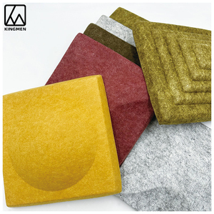 KINGMAN Panneau d'<span class=keywords><strong>isolation</strong></span> acoustique 3D moderne Fibre de polyester haute densité Utilisation extérieure Absorption acoustique intérieure - Product Image 1