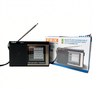 Radio AM/FM portable en gros avec batterie rechargeable, haut-parleur intégré, écran LCD, en plastique - Product Image 3