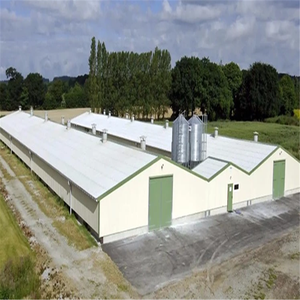 โรงเรือนเลี้ยงไก่แบบสำเร็จรูปโครงสร้างเหล็กสไตล์<span class=keywords><strong>บ้าน</strong></span>ไร่สมัยใหม่ของจีน ออกแบบสำหรับฟาร์มสัตว์ปีกและโรงเรือนเลี้ยงไก่เนื้อ - Product Image 1