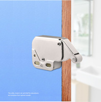 Serrure de porte d'armoire invisible à ressort, dispositif de verrouillage automatique à ressort, serrure à ressort en forme de trompe d'éléphant pour armoire, cuisine, salle de bain, moderne