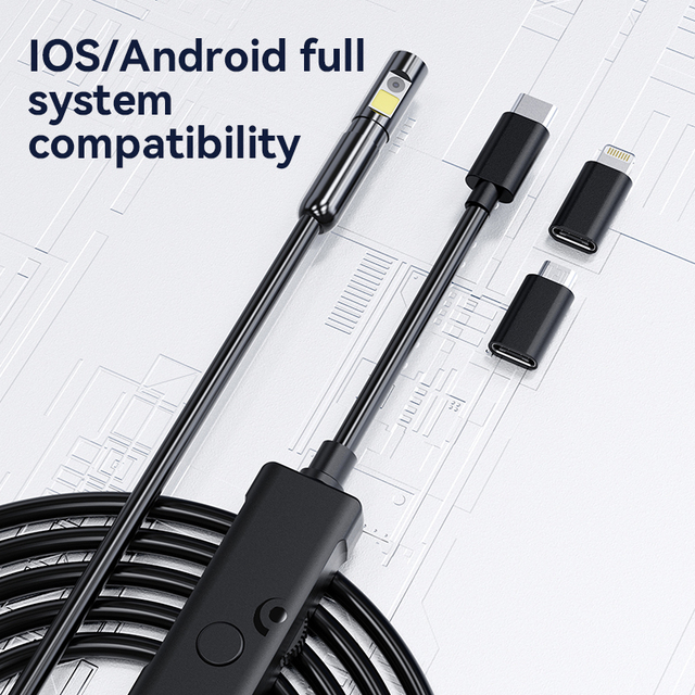 Sewer Pipe Repair Inspect Tool Borescope Snake Mini 8LED Industrial USB Video Camera Mobile Endoscope for Android
